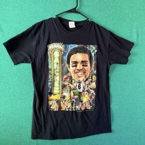 Mark Sanchez NY Jets #6 Caricature Graphic T-Shirt Mens SZ M Black 2010 NFL